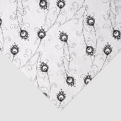 Simplistic Black en White Peacock Feather patroon Tissuepapier (Detail)