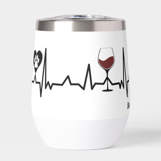 Simplistic Black Paws en rode wijn hartslag (Voorkant)