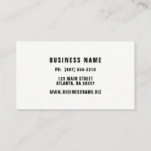 Simplistic Black White Modern Optician Visitekaartje (Achterkant)