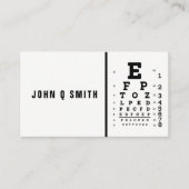 Simplistic Black White Modern Optician Visitekaartje (Voorkant)