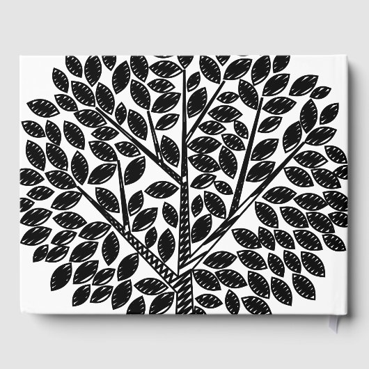 Simplistic Boom Illustratie Bruiloft Gastenboek (Achterkant)