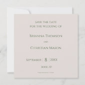 Simplistic Coral Peach Cream Foto Save The Date (Achterkant)