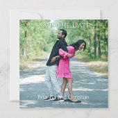 Simplistic Coral Peach Cream Foto Save The Date (Voorkant)