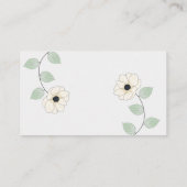 Simplistic Creamy White Anemone Floral Plaatskaartje (Achterkant)