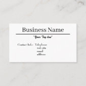 Simplistic design visitekaartje (Voorkant)