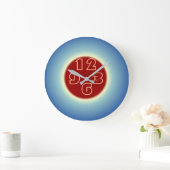 Simplistic Eye Catching Blue Red Wall Clock Grote Klok (Huis)