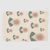 Simplistic Flower Pattern Golfhanddoek (Horizontaal)