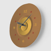 Simplistic Gold en Tan> wandklok (Hoek)