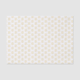 Simplistic Gold Star Pattern White Tissuepapier