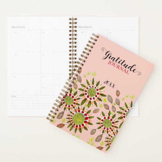 Simplistic Hand-getrokken Bloemen Dankbaarheids Ti Planner (Display)