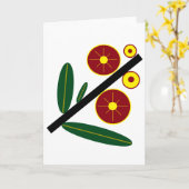 "Simplistic Imagery" Blank Wenskaart Kaart (Gele Bloem)