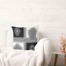 "Simplistic in zwart-wit"Sierkussen