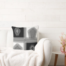 "Simplistic in zwart-wit"Sierkussen Kussen