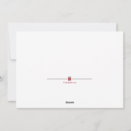 Simplistic kerstfotokaart feestdagenkaart (Achterkant)