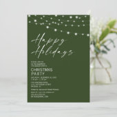 Simplistic Koord lichte Uitnodiging van de Kerst v (Staand voorkant)