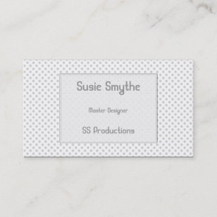 Simplistic Light Grey Small Dot Pattern Biz-kaarte Visitekaartje