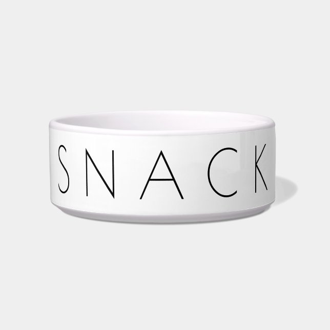 Simplistic Minimal Snack Food Pet Feeding Bowl Voerbakje (Voorkant)