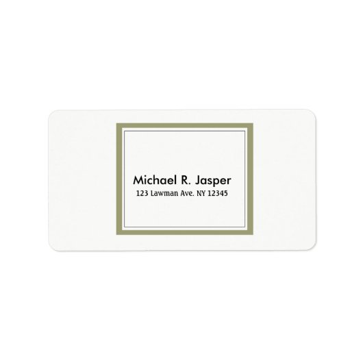 Simplistic Minimalist Gold Lijst Etiket (Voorkant)