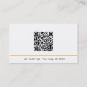 Simplistic Minimalist QR-code neutraal Visitekaartje (Achterkant)