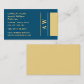 Simplistic Monogram, minimalistisch Visitekaartje (Voorkant / Achterkant)