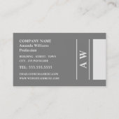 Simplistic Monogram, minimalistisch Visitekaartje (Voorkant)