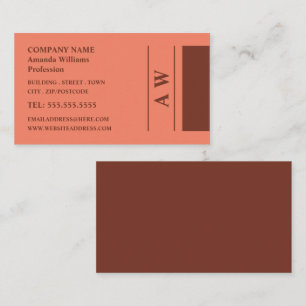 Simplistic Monogram, minimalistisch Visitekaartje