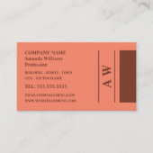 Simplistic Monogram, minimalistisch Visitekaartje (Voorkant)