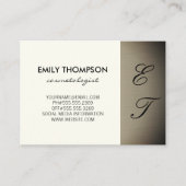 Simplistic Monogram (van geel) Benoeming Afsprakenkaartje (Voorkant)