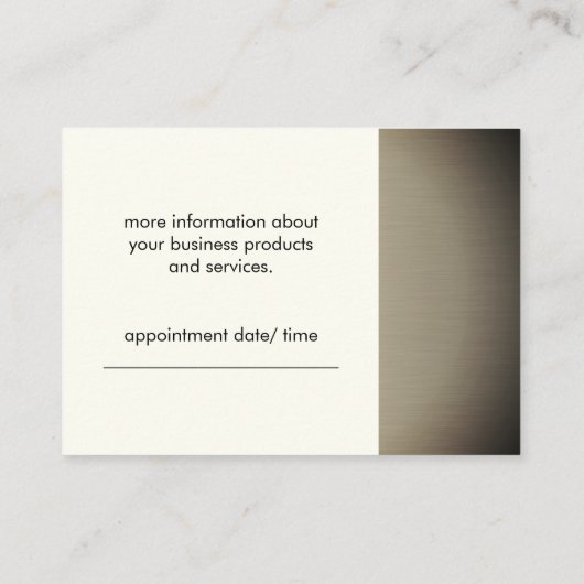 Simplistic Monogram (van geel) Benoeming Afsprakenkaartje (Achterkant)