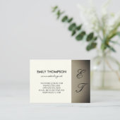 Simplistic Monogram (van geel) Benoeming Afsprakenkaartje (Staand voorkant)