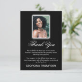 Simplistic Photo Memorial Dank u begrafenis Bedankkaart (Staand voorkant)