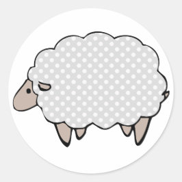 Simplistic Polkadot Grey Sheep Sticker