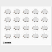 Simplistic Polkadot Grey Sheep Sticker (Vel)