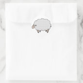 Simplistic Polkadot Grey Sheep Sticker (Tas)