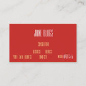 Simplistic Red Gold Professional-Visitekaartjes Visitekaartje (Achterkant)