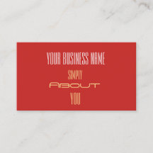 Simplistic Red Gold Professional-Visitekaartjes