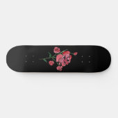 Simplistic Red Rose Waterverf Persoonlijk Skateboard (Horizontaal)