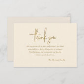 Simplistic Sympathie Dank u Kaart (Voorkant / Achterkant)