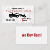 Simplistic Tow Truck Visitekaartje (Voorkant / Achterkant)