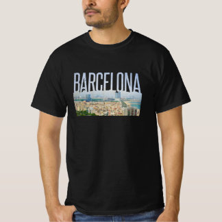 Simplistic Travel Outline van Barcelona T-shirt