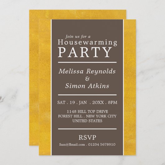 Simplistic Typografie, de Partij van de Opwarming Aankondiging (Voorkant / Achterkant)