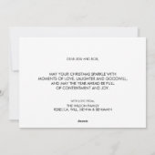 Simplistic Typography Black White-kerstfoto Feestdagenkaart (Achterkant)