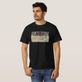 Simplistic van de  kaart van Amsterdam T-shirt (Voorkant volledig)
