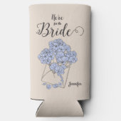 Simplistic Waterverf Flowers Hier voor de Bride Seltzer Blikjeskoeler (Achterkant)