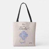 Simplistic Waterverf Flowers Hier voor de Bride Tote Bag (Achterkant)