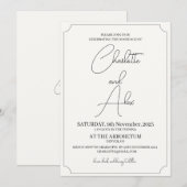 Simplistic Wedding Uitnodiging (Voorkant / Achterkant)