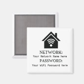 Simplistic WiFi-details netwerkwachtwoord Magneet (Voorkant / Achterkant)