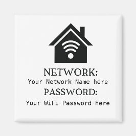 Simplistic WiFi-details netwerkwachtwoord Magneet