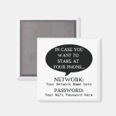 Simplistic WiFi-details netwerkwachtwoord Magneet (Voorkant / Achterkant)