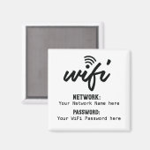 Simplistic WiFi-details netwerkwachtwoord Magneet (Voorkant / Achterkant)